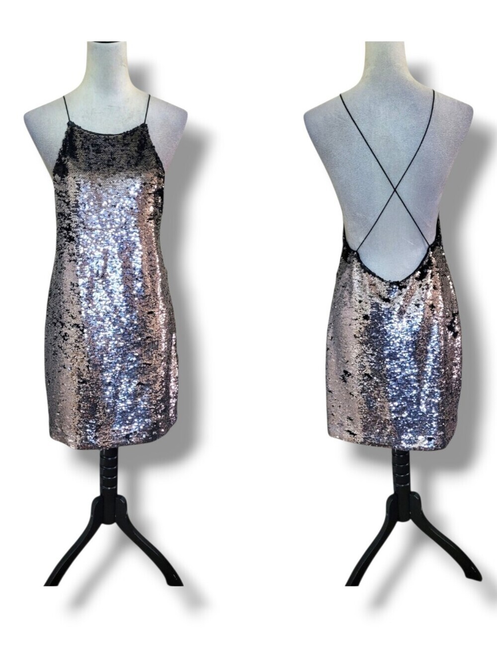 Urban Outfitters Ecote Ella Sequin Mini Dress Size S